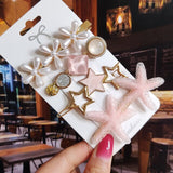 New Starfish Hair Clip For Women 2021 Korean Acrylic Hairpins Geometric Crystal Hair Barrettes Girl Hair Accessories Hairgrip daiiibabyyy