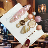 New Starfish Hair Clip For Women 2021 Korean Acrylic Hairpins Geometric Crystal Hair Barrettes Girl Hair Accessories Hairgrip daiiibabyyy