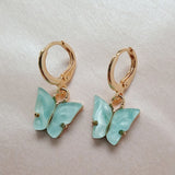 Korean Retro Acrylic Butterfly Earrings Fashion Cute Animal Brincos  Statement stud Earrings Jewelry Gift daiiibabyyy