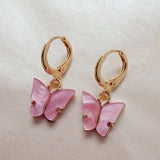 Korean Retro Acrylic Butterfly Earrings Fashion Cute Animal Brincos  Statement stud Earrings Jewelry Gift daiiibabyyy