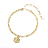 Initial A-Z Letter Anklet Braceles Boho Summer Beach Barefoot Foot Stainless Steel Gold Leg Chain Charm Jewelry Friendship Gifts daiiibabyyy