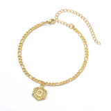 Initial A-Z Letter Anklet Braceles Boho Summer Beach Barefoot Foot Stainless Steel Gold Leg Chain Charm Jewelry Friendship Gifts daiiibabyyy