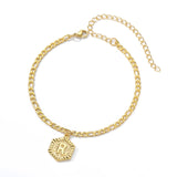 Initial A-Z Letter Anklet Braceles Boho Summer Beach Barefoot Foot Stainless Steel Gold Leg Chain Charm Jewelry Friendship Gifts daiiibabyyy