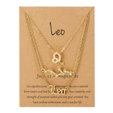 3Pcs/Set Cardboard Star Zodiac Sign Pendant 12 Constellation Charm Gold Necklace Aries Cancer Leo Scorpio Necklace Jewelry Gifts daiiibabyyy
