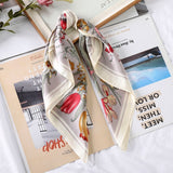AWAYTR Square Silk scarf 60*60cm Headband hairbands Hair Hoop Accessories For Women Girl Lady Head Neck Satin Scarf Handkerchief daiiibabyyy