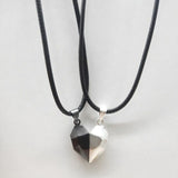 1Pair Magnetic Couple Heart Shape Necklace Gothic Punk Style For Men Jewelry Wedding Lovers Couples Valentine's Day gift Gifts daiiibabyyy