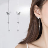 2021 Fashion Minimalist Long Earring Silver Color Simple Tassel Chain Statement Earrings Women Korea Joker Ear Line Jewelry Gift daiiibabyyy