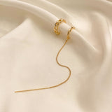 2021 Fashion Minimalist Long Earring Silver Color Simple Tassel Chain Statement Earrings Women Korea Joker Ear Line Jewelry Gift daiiibabyyy