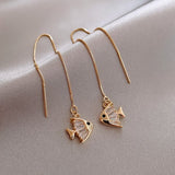 2021 Fashion Minimalist Long Earring Silver Color Simple Tassel Chain Statement Earrings Women Korea Joker Ear Line Jewelry Gift daiiibabyyy