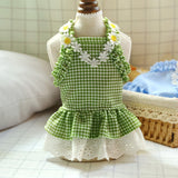 Daisy Lace Ruffle Dress Candy Color Dog Dress Cute Cat Skirt Sleeveless Dog Clothes for Small Dogs Birthday Party Pet Supplies daiiibabyyy
