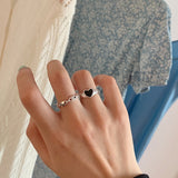 7PCS/SET Korea Fashion Mixed Minimalist Ring Set Geometric Round Metal Gold Silver Color Cuff Open Rings Jewelry For Women daiiibabyyy