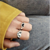 7PCS/SET Korea Fashion Mixed Minimalist Ring Set Geometric Round Metal Gold Silver Color Cuff Open Rings Jewelry For Women daiiibabyyy