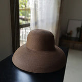 Luna&Dolphin Handmade Women Summer Sun Hat Big Eaves Beach Japanese Hepburn Style Holiday Fold Fisherman Cap Temperament Flat daiiibabyyy