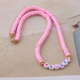 NeeFu WoFu DIY Digital Letter bracelets Boho Name Women Number Handmade Bracelets Custom Disc Beads Digital Pulseras African daiiibabyyy