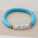 NeeFu WoFu DIY Digital Letter bracelets Boho Name Women Number Handmade Bracelets Custom Disc Beads Digital Pulseras African daiiibabyyy