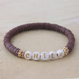 NeeFu WoFu DIY Digital Letter bracelets Boho Name Women Number Handmade Bracelets Custom Disc Beads Digital Pulseras African daiiibabyyy