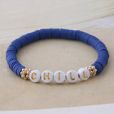 NeeFu WoFu DIY Digital Letter bracelets Boho Name Women Number Handmade Bracelets Custom Disc Beads Digital Pulseras African daiiibabyyy