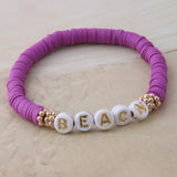 NeeFu WoFu DIY Digital Letter bracelets Boho Name Women Number Handmade Bracelets Custom Disc Beads Digital Pulseras African daiiibabyyy