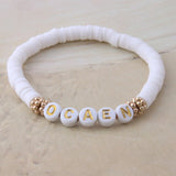 NeeFu WoFu DIY Digital Letter bracelets Boho Name Women Number Handmade Bracelets Custom Disc Beads Digital Pulseras African daiiibabyyy