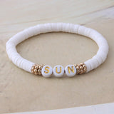 NeeFu WoFu DIY Digital Letter bracelets Boho Name Women Number Handmade Bracelets Custom Disc Beads Digital Pulseras African daiiibabyyy