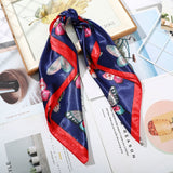AWAYTR Square Silk scarf 60*60cm Headband hairbands Hair Hoop Accessories For Women Girl Lady Head Neck Satin Scarf Handkerchief daiiibabyyy