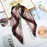 AWAYTR Square Silk scarf 60*60cm Headband hairbands Hair Hoop Accessories For Women Girl Lady Head Neck Satin Scarf Handkerchief daiiibabyyy