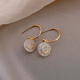 Luxury Brand Gold Color Star Earrings for Women 2021 New Fashion Crystal Pearl Geometric Dangle Earrings Female Wedding Jewelry daiiibabyyy