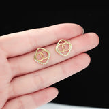 Luxury Brand Gold Color Star Earrings for Women 2021 New Fashion Crystal Pearl Geometric Dangle Earrings Female Wedding Jewelry daiiibabyyy