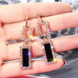 Luxury Brand Gold Color Star Earrings for Women 2021 New Fashion Crystal Pearl Geometric Dangle Earrings Female Wedding Jewelry daiiibabyyy