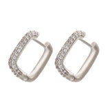 ZHUKOU NEW Hoop earrings gold/silver color small hoop earrings crystal women rainbow earrings Fashion jewelry wholesale VE144 daiiibabyyy