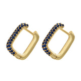 ZHUKOU NEW Hoop earrings gold/silver color small hoop earrings crystal women rainbow earrings Fashion jewelry wholesale VE144 daiiibabyyy