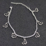 Allergy Free Stainless Steel Ankle Bracelet for Women Pentacle Love Heart Charm Bracelet on Leg Girls Foot Chains Anklet Jewelry daiiibabyyy