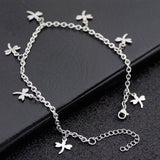 Allergy Free Stainless Steel Ankle Bracelet for Women Pentacle Love Heart Charm Bracelet on Leg Girls Foot Chains Anklet Jewelry daiiibabyyy