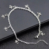 Allergy Free Stainless Steel Ankle Bracelet for Women Pentacle Love Heart Charm Bracelet on Leg Girls Foot Chains Anklet Jewelry daiiibabyyy