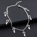 Allergy Free Stainless Steel Ankle Bracelet for Women Pentacle Love Heart Charm Bracelet on Leg Girls Foot Chains Anklet Jewelry daiiibabyyy