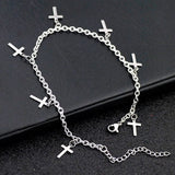 Allergy Free Stainless Steel Ankle Bracelet for Women Pentacle Love Heart Charm Bracelet on Leg Girls Foot Chains Anklet Jewelry daiiibabyyy
