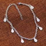 Allergy Free Stainless Steel Ankle Bracelet for Women Pentacle Love Heart Charm Bracelet on Leg Girls Foot Chains Anklet Jewelry daiiibabyyy