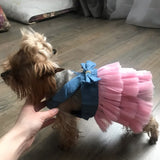 Summer Dress for Dog Pets Dog Clothes Chihuahua Wedding Dress Skirt Puppy Clothing Spring Dress for Dogs Jean Pet Clothes XS-2XL daiiibabyyy