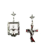 Goth Mysterious Dark Coffin Drop Earrings Jewelry Blood Rose Heart Butterfly Bat Skull Angel Charms Vintage Earrings For Women daiiibabyyy