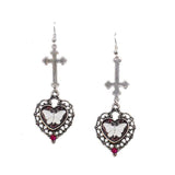 Goth Mysterious Dark Coffin Drop Earrings Jewelry Blood Rose Heart Butterfly Bat Skull Angel Charms Vintage Earrings For Women daiiibabyyy