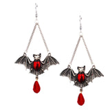 Goth Mysterious Dark Coffin Drop Earrings Jewelry Blood Rose Heart Butterfly Bat Skull Angel Charms Vintage Earrings For Women daiiibabyyy