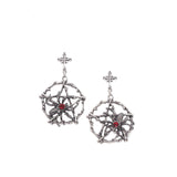 Goth Mysterious Dark Coffin Drop Earrings Jewelry Blood Rose Heart Butterfly Bat Skull Angel Charms Vintage Earrings For Women daiiibabyyy