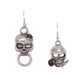 Goth Mysterious Dark Coffin Drop Earrings Jewelry Blood Rose Heart Butterfly Bat Skull Angel Charms Vintage Earrings For Women daiiibabyyy