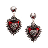 Goth Mysterious Dark Coffin Drop Earrings Jewelry Blood Rose Heart Butterfly Bat Skull Angel Charms Vintage Earrings For Women daiiibabyyy