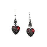 Goth Mysterious Dark Coffin Drop Earrings Jewelry Blood Rose Heart Butterfly Bat Skull Angel Charms Vintage Earrings For Women daiiibabyyy