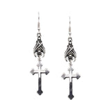 Goth Mysterious Dark Coffin Drop Earrings Jewelry Blood Rose Heart Butterfly Bat Skull Angel Charms Vintage Earrings For Women daiiibabyyy