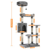 Luxury Pet Cat Tree House Condo Furniture Multi-Layer Cat Tree with Ladder Toy Sisal Scratching Post for Cat Climbing JumpingToy daiiibabyyy