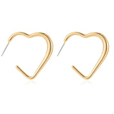 Golden Big hoop Earrings Korean Geometry Metal Gold Earrings For women Female Retro Drop Earrings 2021 Trend Fashionneel Jewelry daiiibabyyy