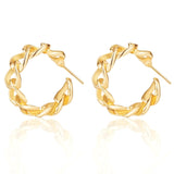 Golden Big hoop Earrings Korean Geometry Metal Gold Earrings For women Female Retro Drop Earrings 2021 Trend Fashionneel Jewelry daiiibabyyy