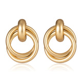 Golden Big hoop Earrings Korean Geometry Metal Gold Earrings For women Female Retro Drop Earrings 2021 Trend Fashionneel Jewelry daiiibabyyy